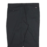 DICKIES Mens Cotton Black Regular Straight Trousers W38 L34 Workwear Zip Fasten