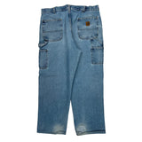 Carhartt Double Knee Carpenter Pants - 38W 31L Blue Denim