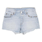 LEVI'S Womens Denim Blue Casual Shorts XXS W25 Embellished Detail