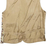 VISTA Womens Brown & Beige Geometric Pattern Jacket XXS Polyester Blend Button