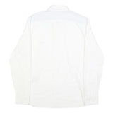 LEVI'S Mens White Plain Shirt S Classic Casual Button-Down Collar Cotton