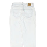 LEVI'S Womens White Relaxed Jeans Denim W29 L29 Zip Cotton Blend Casual Classic