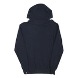 ELLESSE Womens Navy Hoodie UK 8 Cotton Blend Pullover Casual Sportswear
