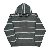 Tommy Hilfiger Striped Hoodie - XL Gray Cotton Blend
