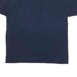 ADIDAS Mens Navy Blue Graphic T-Shirt XL Short Sleeve Crew Neck Cotton Blend