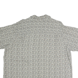 PURITAN Womens Beige Pattern Cotton Shirt XL Short Sleeve Casual Relaxed Fit