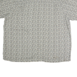 PURITAN Womens Beige Pattern Cotton Shirt XL Short Sleeve Casual Relaxed Fit