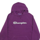 CHAMPION Womens Purple Hoodie L Cotton Pullover Sweatshirt Casual