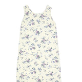 MOLLY MALLOY Womens Cream Floral Sleeveless Midi Dress Cotton Blend M Light