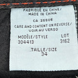 Noiz Hip Hop Cargo Shorts - 34W 13L Dark Wash Cotton