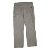 DICKIES Mens Regular Fit W34 L30 Cotton Blend Zip Jeans Beige Workwear Utility