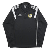ADIDAS Mens Black & White Football Club 1/4 Zip Sweatshirt M Athletic Sportswear