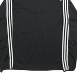 ADIDAS Mens Black & White Football Club 1/4 Zip Sweatshirt M Athletic Sportswear