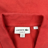 Lacoste Polo Shirt - Medium Red Cotton