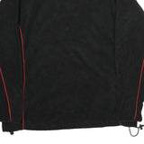 WALES Mens Black & Red Wales Pattern Jumper 2XL Polyester Half Zip Sports