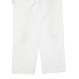DICKIES Mens White Relaxed Workwear Straight Denim Jeans W32 L27 Durable Casual