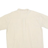 CAMEL Mens Beige Short Sleeve Cotton Blend Shirt L Casual Button Pocket