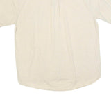 CAMEL Mens Beige Short Sleeve Cotton Blend Shirt L Casual Button Pocket