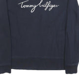 TOMMY HILFIGER Mens Navy Blue Crew Neck XS Cotton Blend Sweatshirt Casual