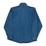 Wrangler Denim Shirt - Large Blue Cotton