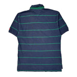 Tommy Hilfiger Striped Polo Shirt - Large Blue Cotton