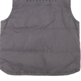 NAPAPIJRI Mens Grey Cotton Blend Quilted Vest L Zip Casual Outdoor Jacket
