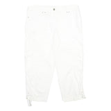WHITE HOUSE BLACK MARKET Womens White Cargo Shorts UK 14 W34 Cotton Blend Casual