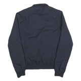 SCHOTT Mens Navy Blue Harrington Jacket M Cotton Blend Zip Plain Classic Casual