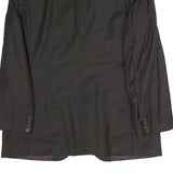 BURBERRY Mens Black Pinstripe Jacket L Cotton Classic Tailored Button Closure