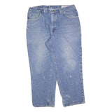 CARHARTT Mens Jeans Blue Relaxed Straight Denim Medium W38 L30 Relaxed Fit Zip