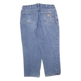 CARHARTT Mens Jeans Blue Relaxed Straight Denim Medium W38 L30 Relaxed Fit Zip