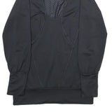 ADIDAS Womens Black Polyester Blend Zip Jacket UK 14 Sportswear Track