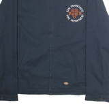 DICKIES Mens Blue San Francisco Fire Department Workwear Jacket 2XL Polyester