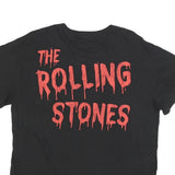 THE ROLLING STONES Womens Black Graphic T-Shirt XL Short Sleeve Crew Neck Band