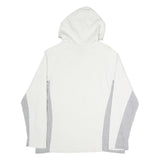 GEOX Womens White & Grey Hoodie L Cotton Blend Lightweight Casual Wear
