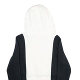 NIKE Womens Black & White Cropped Hoodie M Cotton Blend Casual Activewear