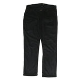 JUST CAVALLI Mens Black Cotton Regular Fit Straight Leg Trousers W34 L28 Stylish