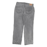 LEVI'S Womens Grey Regular Straight Denim Stone Wash Jeans W32 L29 Casual Wear