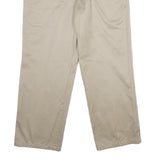 DOCKERS Mens Cotton Beige Regular Straight Trousers W36 L29 Classic Comfortable