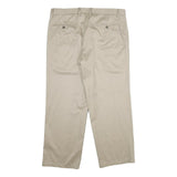 DOCKERS Mens Cotton Beige Regular Straight Trousers W36 L29 Classic Comfortable