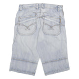 SMOG Mens Shorts Blue Casual L W34 Cotton Blend Classic Fit Denim Style