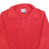 VAQO Womens Red Plain Pullover Jumper V-Neck Polyester L Lightweight Warm