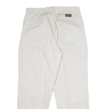 CALVIN KLEIN Mens Cotton White Regular Straight Trousers W34 L32 Classic Comfort
