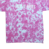GUNS N ROSES Mens Pink & White Tie Dye T-Shirt M Short Sleeve Crew Neck Band