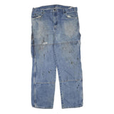DICKIES Mens Regular Fit Blue Denim Jeans W36 L30 Workwear Zip Closure