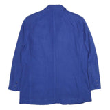 LIZ WEAR Womens Blue Wool Blend Jacket UK 16 Classic Button Closure Formal