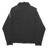 REEBOK Mens Black & White Track Jacket M Cotton Blend Zip Sportswear Activewear