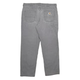 CARHARTT Mens Cotton Blend Grey Relaxed Straight Trousers W38 L32 Workwear