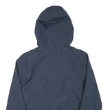 VANS Mens Blue Hooded Jacket M Polyester Blend Plain Zip Lightweight