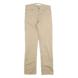 LEVI'S Boys Slim Beige Cotton Blend Slim Fit Zip Trousers W27 L27 Classic Style